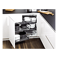 4 tablettes pour ferrure de rangement d'angle Magic Corner Standard Anthracite photo du produit