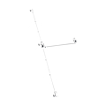 ANTIPANIQUE 3 POINTS LATERAUX ISY BAR BLANC / CAPOTS ZAMAK BLANC CF LG 1200MM