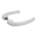 BEQUILLE DOUBLE ALU 2 PORTEES CARRE 8 MM BLANC RAL 9010