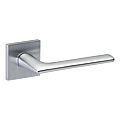 BEQUILLE DOUBLE BACI SUR ROSACE CARREE EN CHROME SATINE