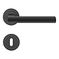 BEQUILLE DOUBLE MADEIRA INOX COSMOS NOIR  SUR ROS. RONDE CLE L CARRE 7MM