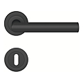 BEQUILLE DOUBLE RHODES INOX COSMOS NOIR  SUR ROS. RONDE CLE L CARRE 7MM