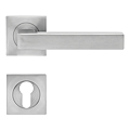 BEQUILLE DOUBLE SEATTLE INOX SATINE SUR ROSACE CARREE CLE I CARRE 7MM