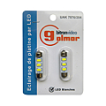 Carte de 2 ampoules navette LED pour module poussoir
