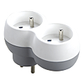 BLOC DEUX PRISE BLANC AVEC TERRE 16 A 3500 W EN  230 VOLTS - NF