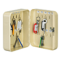 BOITE A CLES 20 CLES EN 200 X 160 X 75 GRIS FERMETURE A CYL DE SECURITE 2 CLES