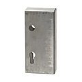 Boîtier couvre serrure en acier brut à souder pour fer carré de 40 mm axe à 20 entraxe 70 pour portail métallique