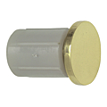 Bouchon moderne rond laiton poli - pour tube Ø 20 mm