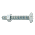 Boulon poêlier acier zingué 4.8 tête bombée large photo du produit