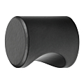 BOUTON DE MEUBLE ALU NOIR 1 ENCOCHE Ø 25 MM