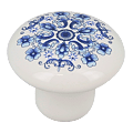 Bouton de meuble motif bleu photo du produit