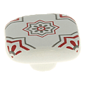 Bouton  de meuble motif carreau ciment photo du produit