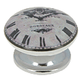 Bouton de meuble motif horloge photo du produit