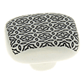 Bouton de meuble motif rosace ciment photo du produit