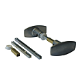 Bouton double alu poli brillant, carré de 6, 7 mm et 1 portée
