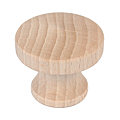 BOUTON MODERNE HETRE Ø 30 MM BOIS BRUT PONCE