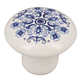 Bouton motif bleu