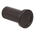 BOUTON ROUND ALUMINIUM NOIR BROSSE DIAM 25MM HAUT 28MM