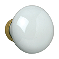 BOUTON SIMPLE PORCELAINE BLANCHE ROND Ø 50 C7 EMBASE LAITON
