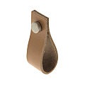 BOUTON TIRETTE CUIR CLAIR 20X60 MM 