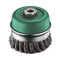 BROSSE INOX COUPE A MECHES TORSADEES DIA 85 F/M14 P/ MEULEUSE FIL 0,50 MM