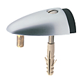 BUTOIR ANODISE ARGENT AVEC 1 CHEVILLE-1 VIS M8X65-1 GOUJON FIXE 10X25