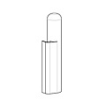 CACHE DOUILLE CONTRE-COUDEE  DROITE ARGENT UNI JET D / M6