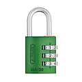 CADENAS ALU A COMBINAISON 3 CHIFFRES TAILLE 30 MM ET ANSE 5 MM - VERT