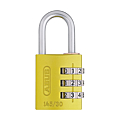 CADENAS ALU A COMBINAISON 3 CHIFFRES TAILLE 30 MM ET ANSE 5 MM - JAUNE