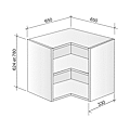 Caisson d'angle haut 2 portes photo du produit