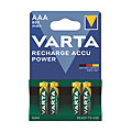 Carte de 4 piles rechargeables AAA (LR03)