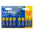 CARTE DE 6 + 2 PILES AA (LR06) 1,5V 