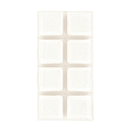 CARTE DE 8 BUTEES PLASTIQUE BLANCHE ADHESIVE CARREE 8 X 8 MM EP 6,5MM