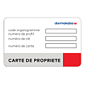 Carte de propriété pour cylindre P-Extra PRO photo du produit