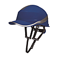CASQUE DE CHANTIER STYLE BASEBALL BLEU SYSTEME DE SERRAGE ROTOR AV JUGULAIRE