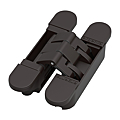Charnière invisible Néo S5 ombré noir, réversible, pour porte épaisseur minimum 32 mm. La porte peut être habillée d'une finition ép. 5 mm