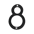 CHIFFRE ALFER ALU EPOXY NOIR STYLE BATON EN 60 MM N° 8