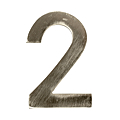 CHIFFRE FINITION INOX HAUTEUR 90 MM N° 2 