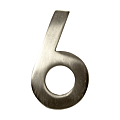 CHIFFRE FINITION INOX HAUTEUR 90 MM N° 6 