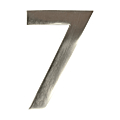 CHIFFRE FINITION INOX HAUTEUR 90 MM N° 7 