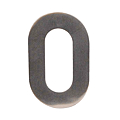 CHIFFRE INOX BROSSE HAUTEUR 120 MM LARG 80 MM N°0