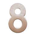 CHIFFRE INOX BROSSE HAUTEUR 120 MM LARG 80 MM N°8