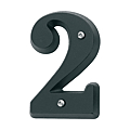 CHIFFRE ZAMACK NOIR HAUTEUR 80 MM N° 2 