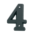 CHIFFRE ZAMACK NOIR HAUTEUR 80 MM N° 4 