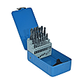 Coffret 25 forets HSS laminés pointe en croix à métaux cylindrique 1/2