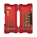 COFFRET 10 FORETS HSS-G RED IMPACT DUTY EMMANCHEMENT 6 PANS 1/4 VISSEUSE CHOC