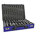 Coffret 170 forets HSS rectifiés pointe en croix à métaux cylindrique 1/2
