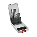COFFRET 7 FORETS SDS+  PLUS-5 Ø5/6/8 X 50 ET Ø6/8/10/12 X100 LG UTILE