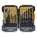 Coffret 15 forets HSS à métaux cylindrique