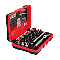 COFFRET D'EMBOUTS VISSAGES ET DOUILLES AVEC CLIQUET 1/4  33 PIECES